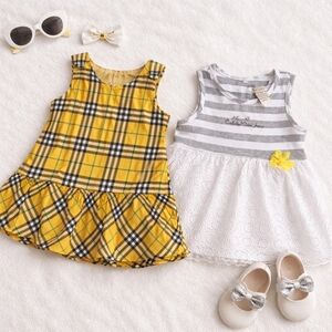 Designer Baby Girl Dress Bundle – Burberry + Calvin Klein (18M)